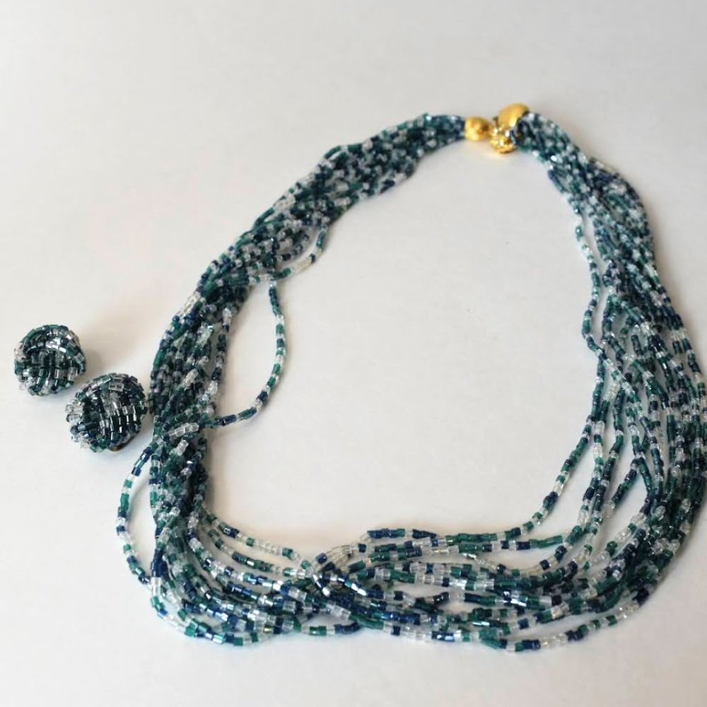 Beaded multi strand Necklace set
